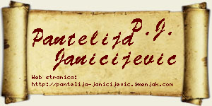 Pantelija Janičijević vizit kartica